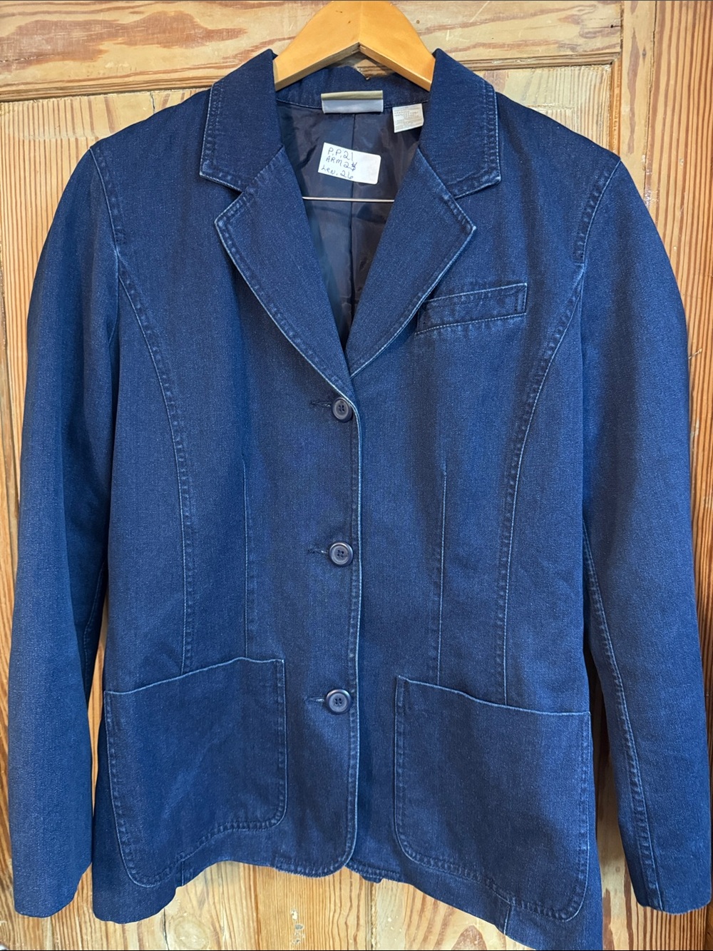Liz Claiborne Women’s Dark Blue Denim Blazer Jacket 8
